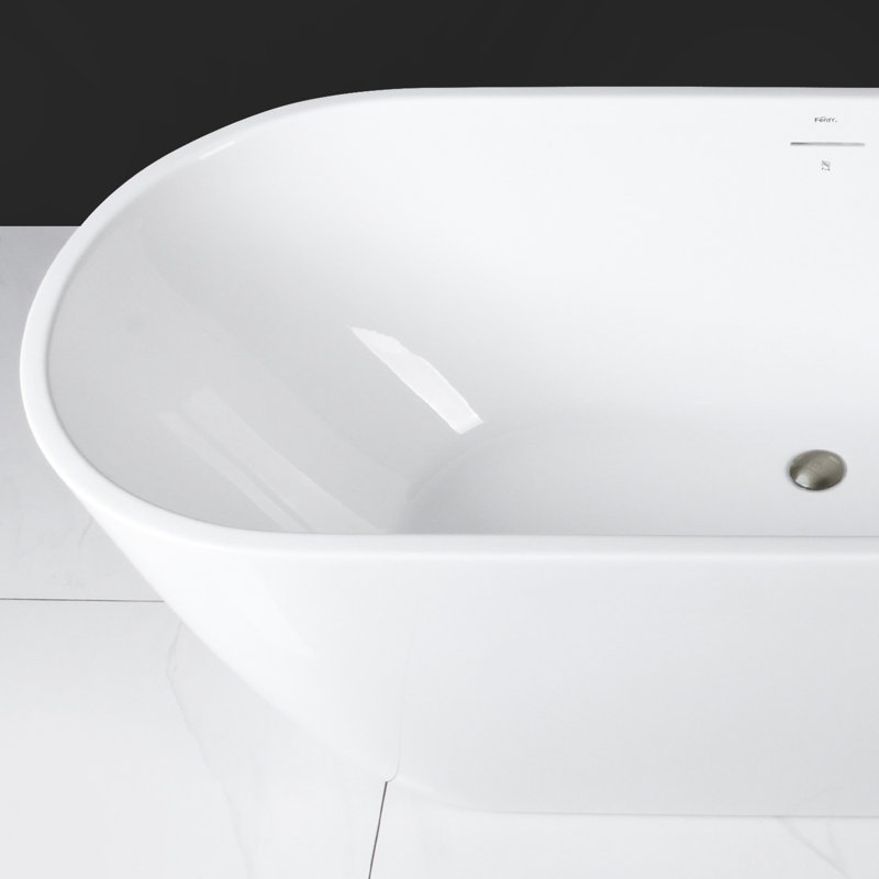 FerdY Bali 55.10'' x 28.00'' Freestanding Soaking Acrylic Bathtub Wayfair